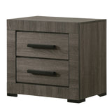 Nestore Contemporary Grey Wood 2-Drawer Nightstand by Furniture of America