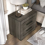Nestore Contemporary Grey Wood 2-Drawer Nightstand by Furniture of America