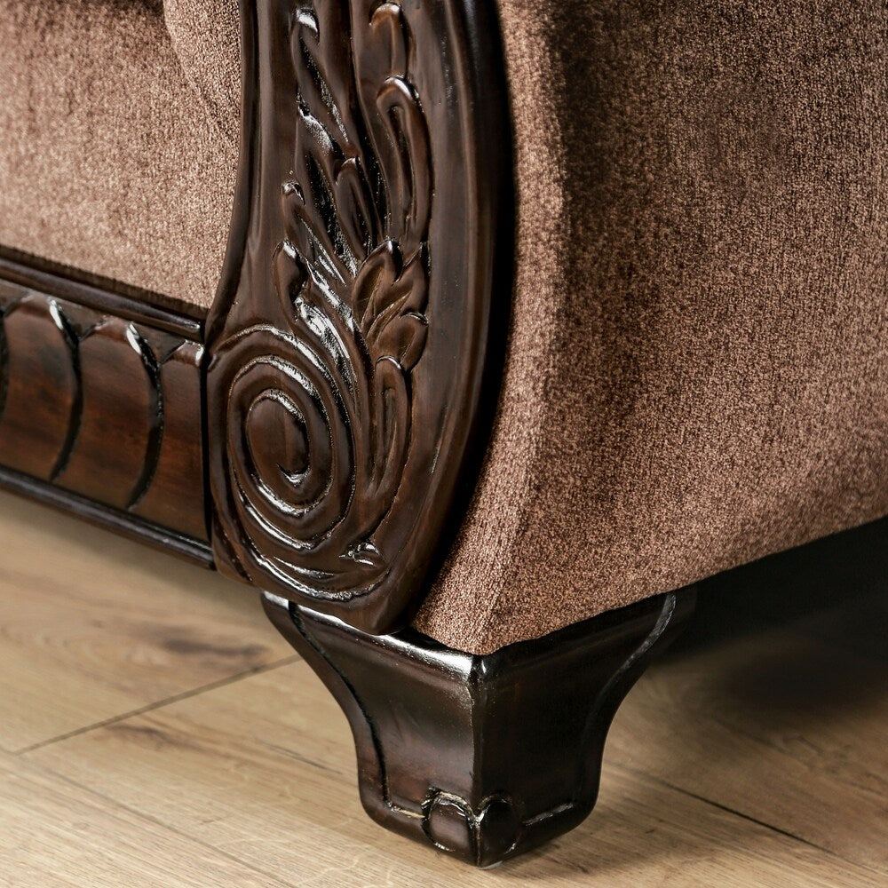 Furniture of America Nillie Traditional Wood Sofa