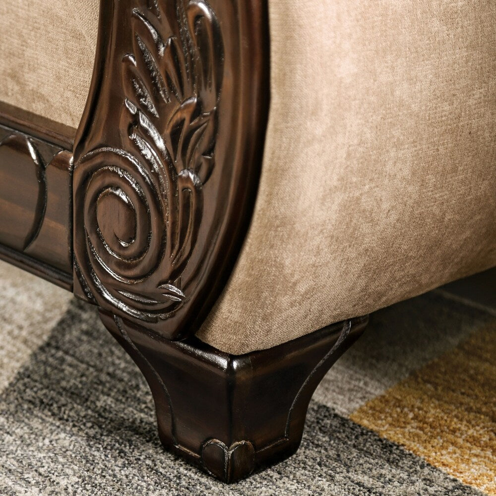Furniture of America Nillie Traditional Wood Sofa