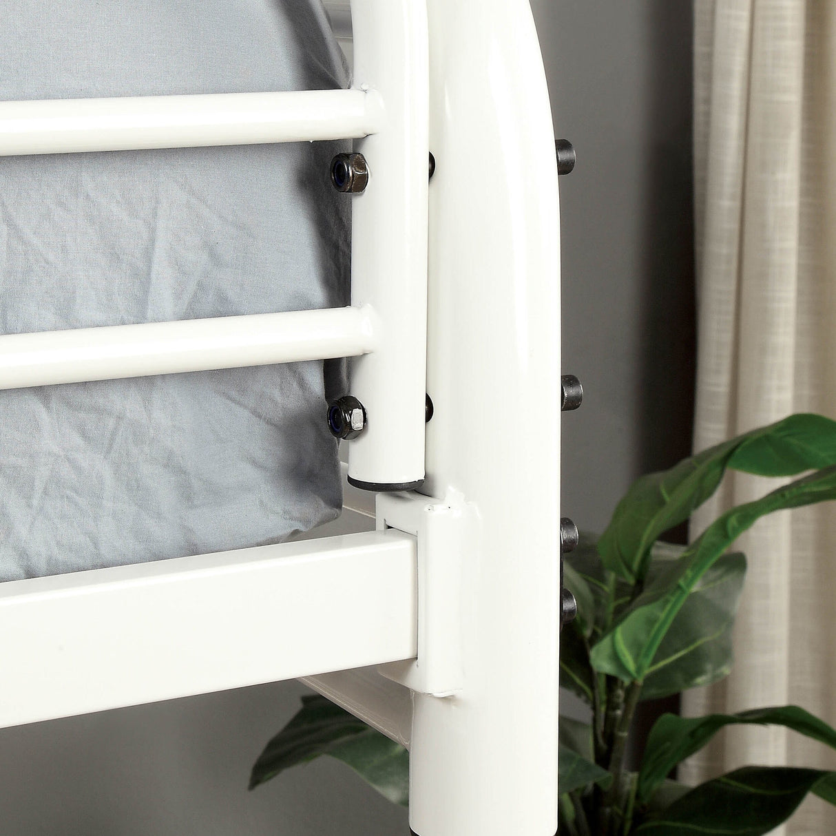 Ning Contemporary Twin Metal Futon Bunk Bed by Furniture of America