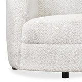 Furniture of America Ophelia Modern Curved Arms Boucle Sofa Couch with Kidney Style Seat and Round Wooden Legs