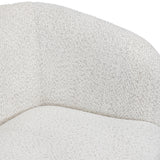 Furniture of America Ophelia Modern Curved Arms Boucle Sofa Couch with Kidney Style Seat and Round Wooden Legs