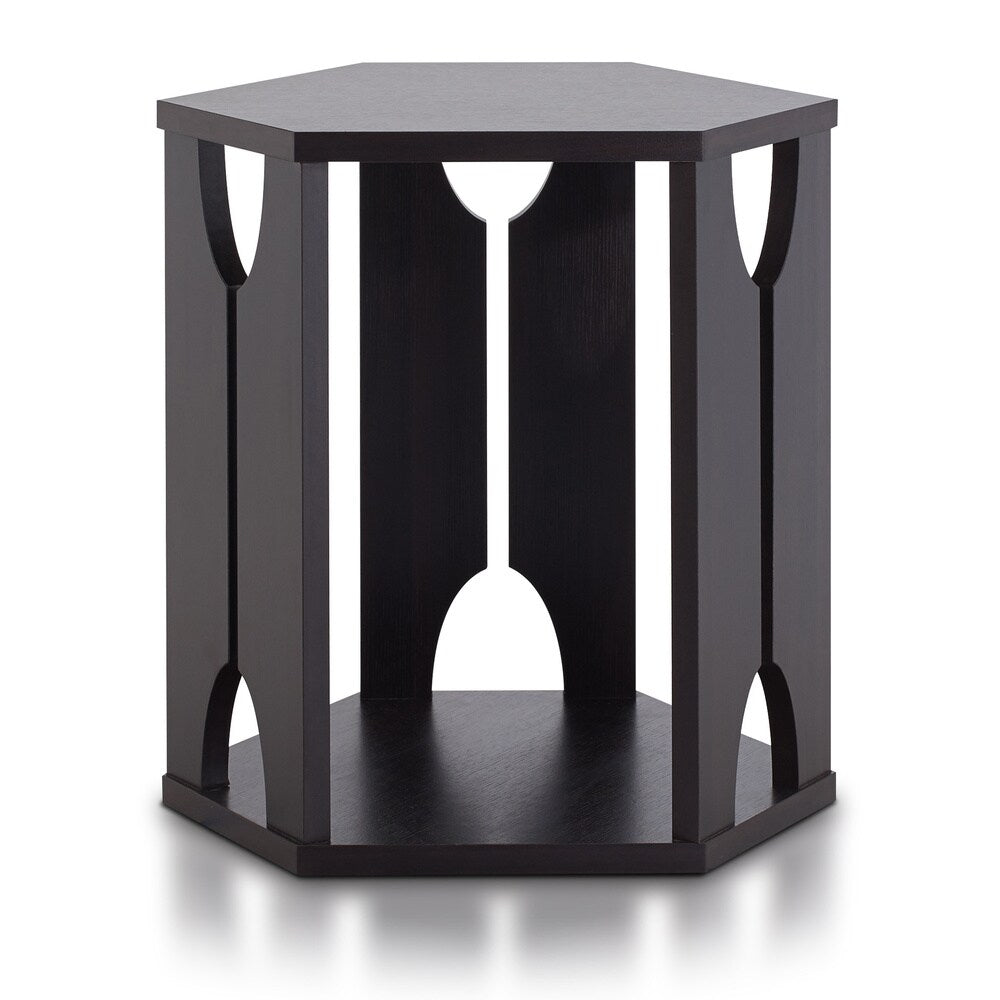 Furniture of America Piko Modern Espresso 23-inch 1-shelf Side Table