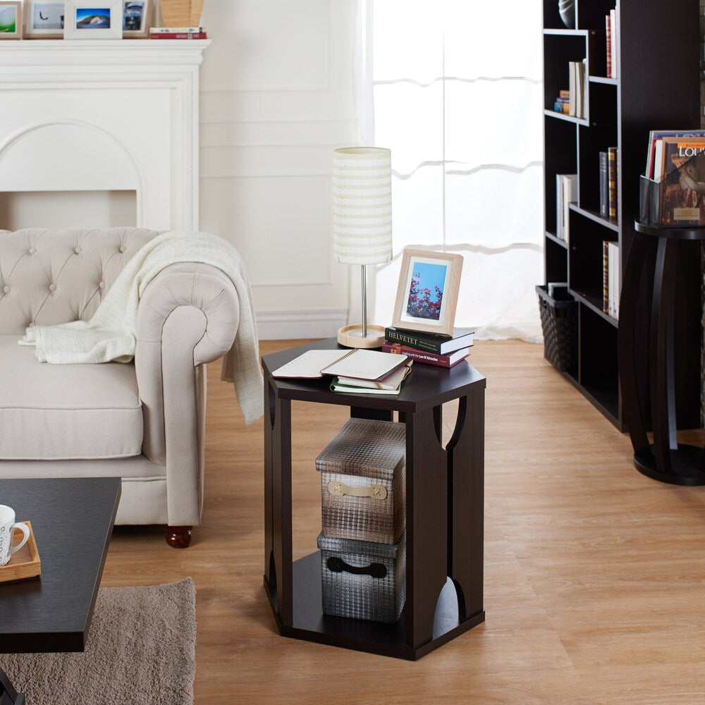 Furniture of America Piko Modern Espresso 23-inch 1-shelf Side Table