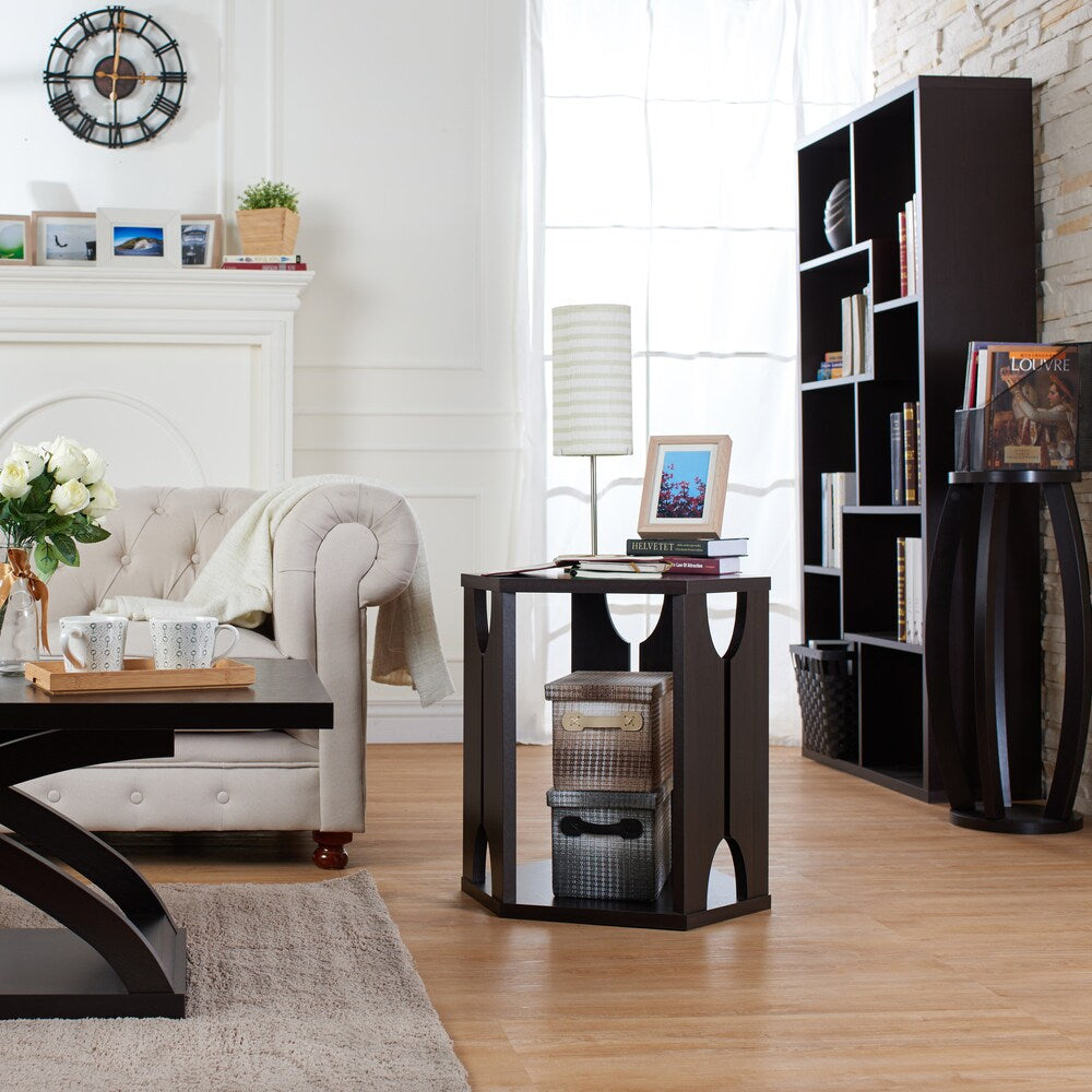 Furniture of America Piko Modern Espresso 23-inch 1-shelf Side Table