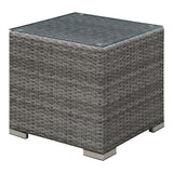 Pyle Contemporary Grey 20-inch Wicker Patio End Table by Furniture of America