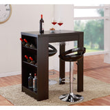 Rash Modern Brown 36-inch Wide Wood Multi-Storage Bar Table by Furniture of America