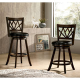 Epona Transitional Solid Wood Swivel Barstool with Padded Seat by Furniture of America