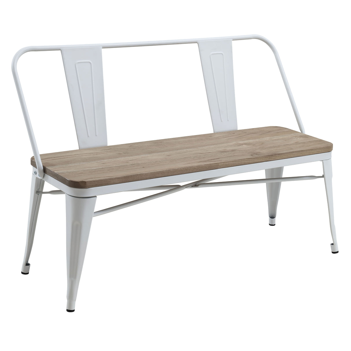 Furniture of America Rish Industrial Metal 47-inch Backed Dining Bench
