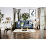 Heer Contemporary Silver 48-inch Glass Top U-shaped Coffee Table by Furniture of America