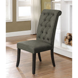 Sheila Rustic Farmhouse Tufted Fabric Dining Chairs (Set of 2) by Furniture of America