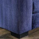 Slaren Transitional Navy Microfiber Padded 2-Piece Sectional and Chair Set by Furniture of America