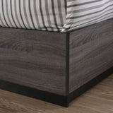 Rothwell Contemporary Grey Wood 3-Piece Panel Bedroom Set with Shelves by Furniture of America