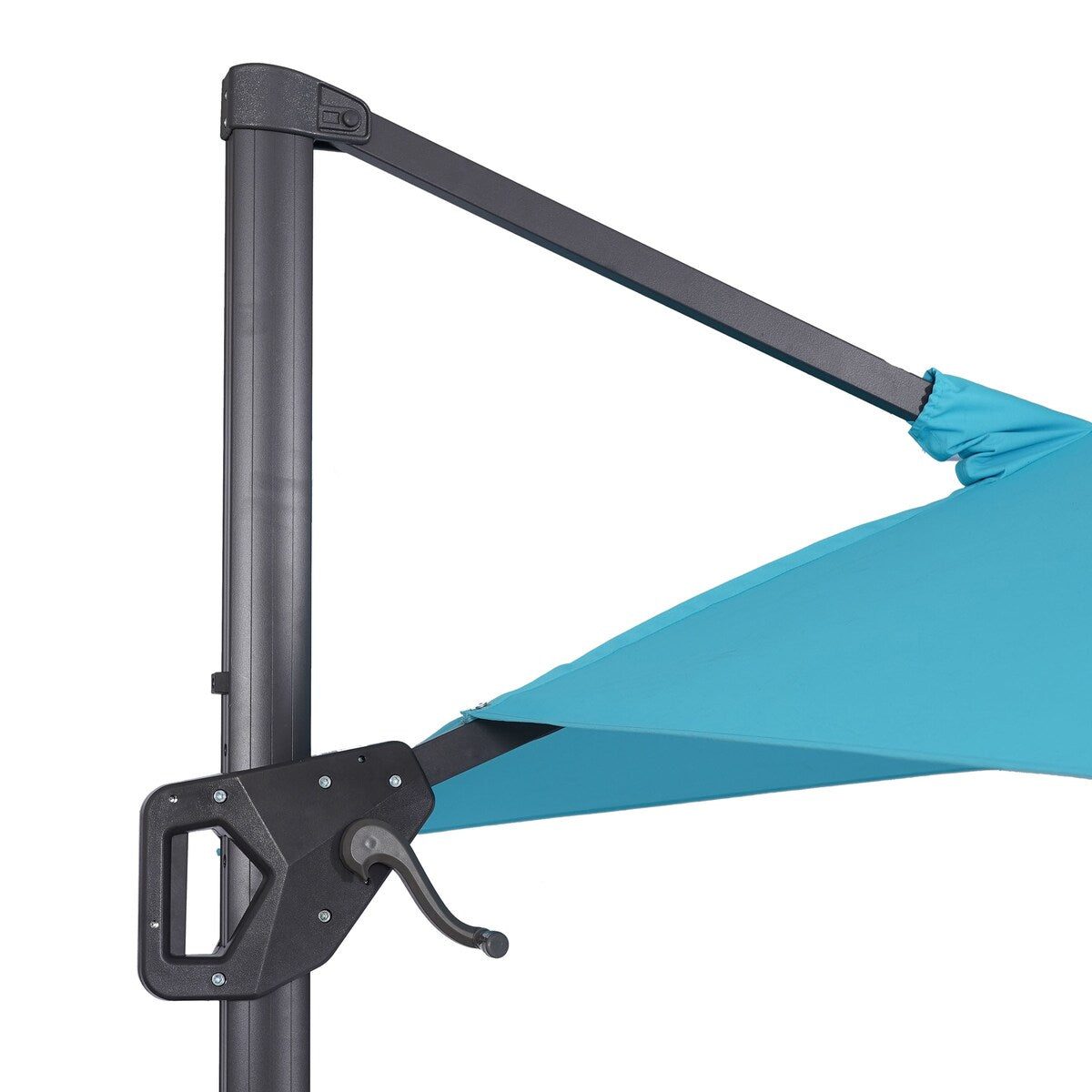 Furniture of America Spring III 10-foot LED Tube Lights Steel Cantilever Offset Tilt Roma Umbrella