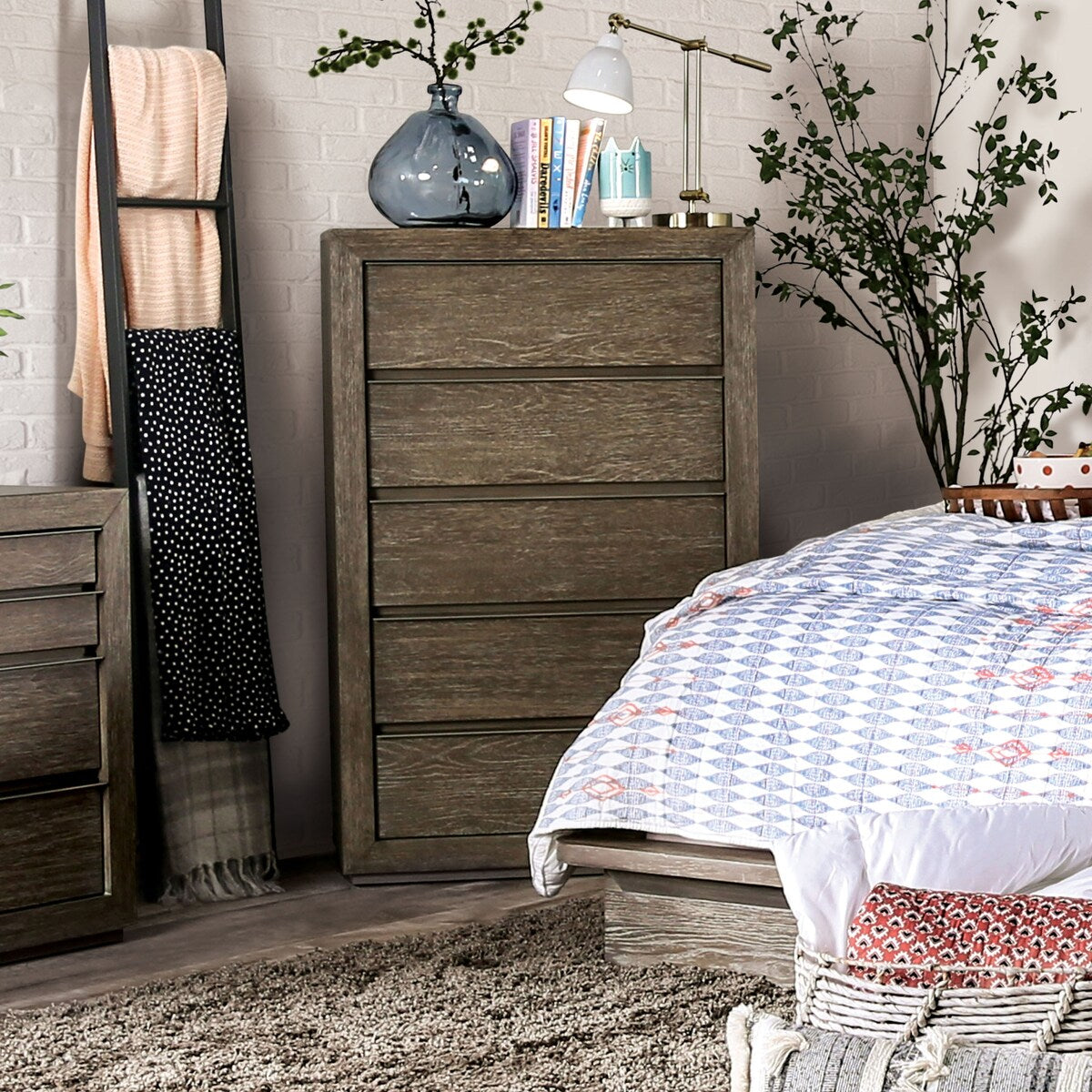 Furniture of America Stur Rustic Walnut Platform 3-piece Bedroom Set