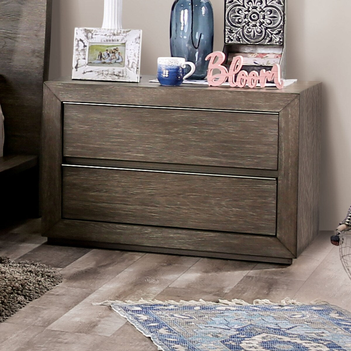 Furniture of America Stur Rustic Walnut Platform 3-piece Bedroom Set