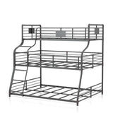 Syd Industrial Black Metal Triple Decker Bunk Bed by Furniture of America