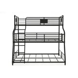 Syd Industrial Black Metal Triple Decker Bunk Bed by Furniture of America