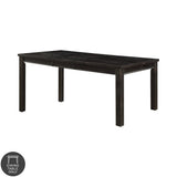 Furniture of America Tays Contemporary Black Solid Wood Dining Table