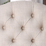Tays Rustic Linen Tufted Bar Height Chairs (Set of 2) by Furniture of America