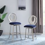 Thibbs Contemporary Padded Seat Swivel Barstools (Set of 2) by Furniture of America