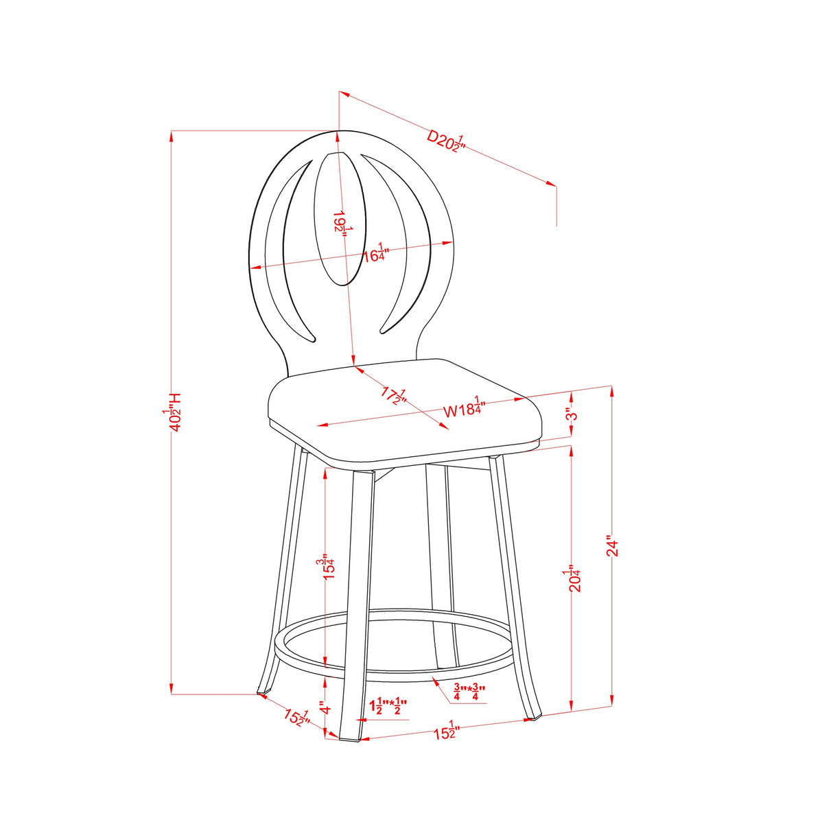 Thibbs Contemporary Padded Seat Swivel Barstools (Set of 2) by Furniture of America