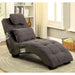 Furniture of America Tianes Contemporary Chaise with Bluetooth Speakers