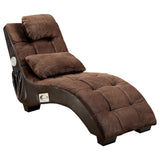 Furniture of America Tianes Contemporary Chaise with Bluetooth Speakers