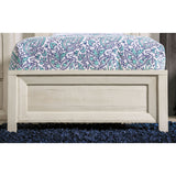 Toddlee Bohemian Ivory Wood Platform Bed with Starburst Pattern by Furniture of America