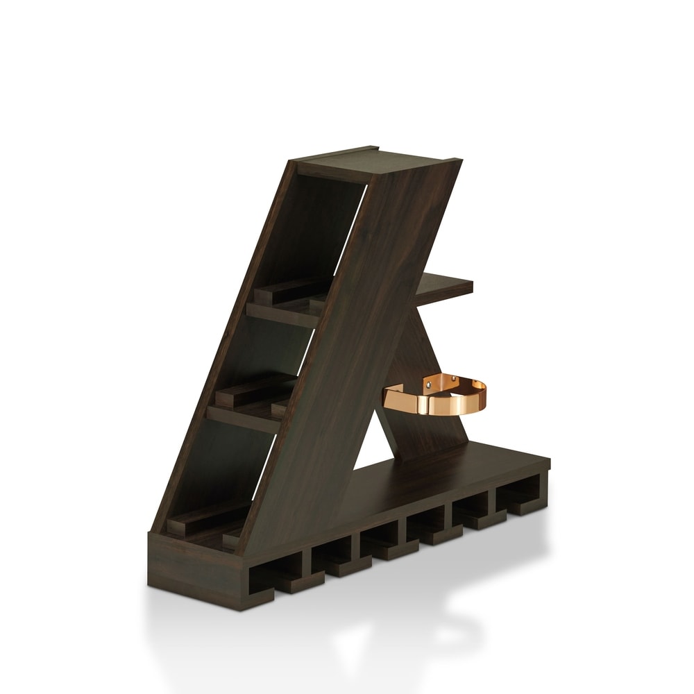 Tory Modern Wenge 4-bottle Compact Floating Wine Rack by Furniture of America