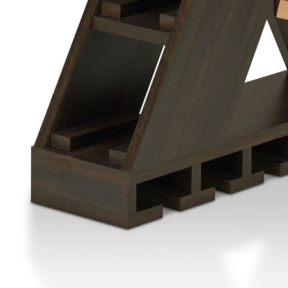 Tory Modern Wenge 4-bottle Compact Floating Wine Rack by Furniture of America