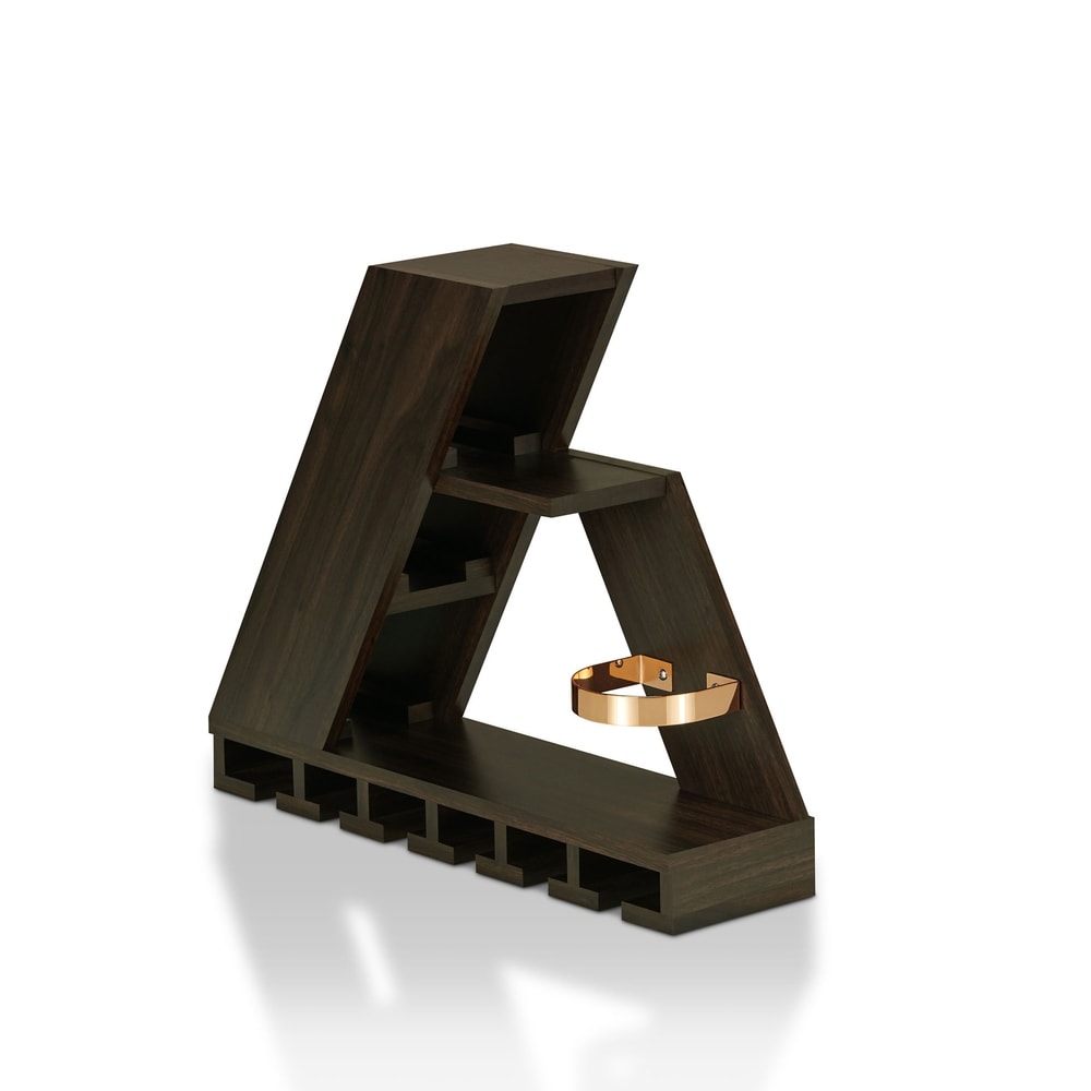 Tory Modern Wenge 4-bottle Compact Floating Wine Rack by Furniture of America