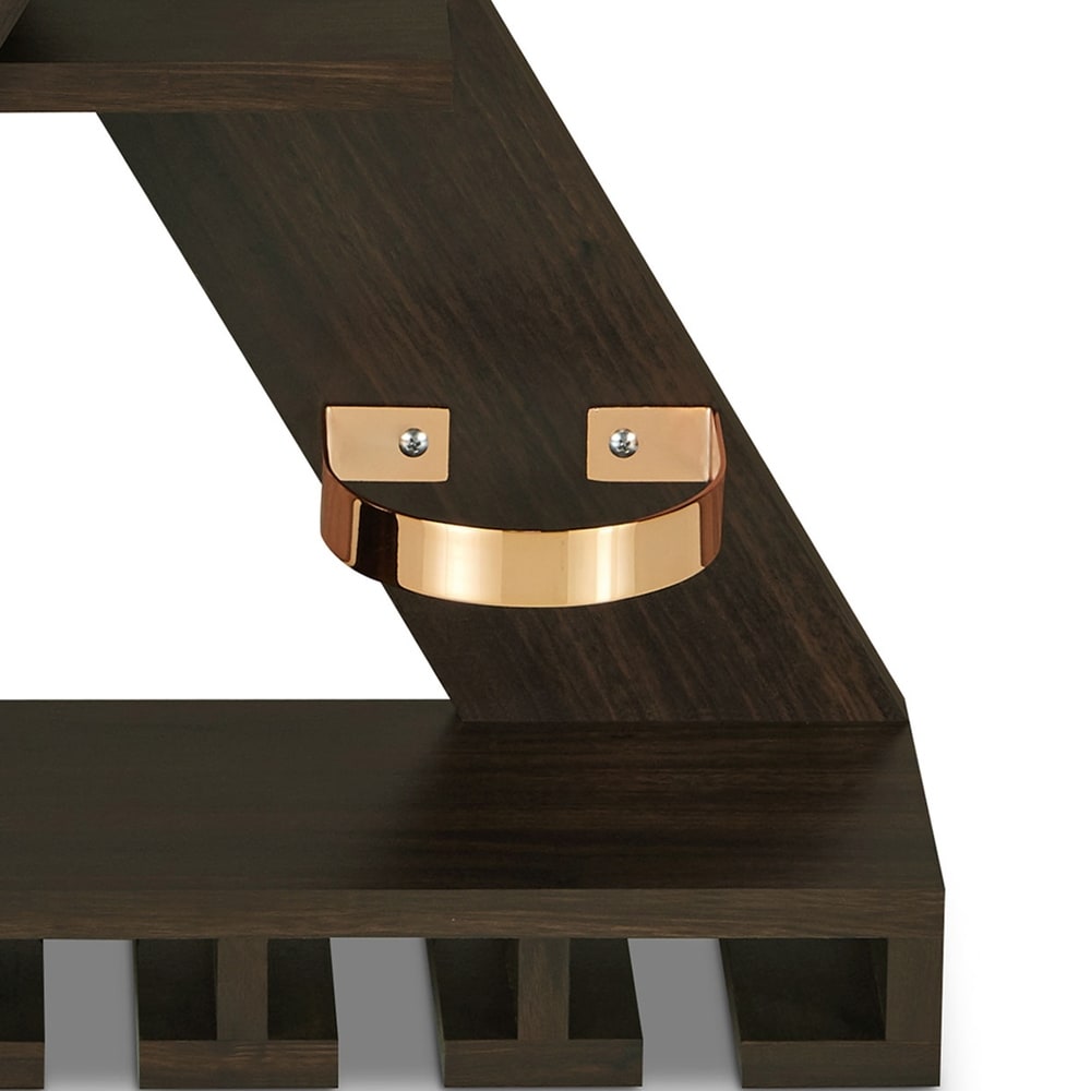 Tory Modern Wenge 4-bottle Compact Floating Wine Rack by Furniture of America