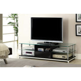 Furniture of America Vinnie 63-inch Tempered Glass Media Console