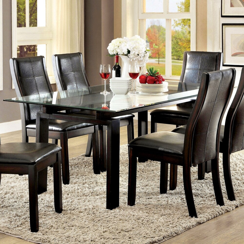 Furniture of america maza contemporary silver counter dining table hotsell