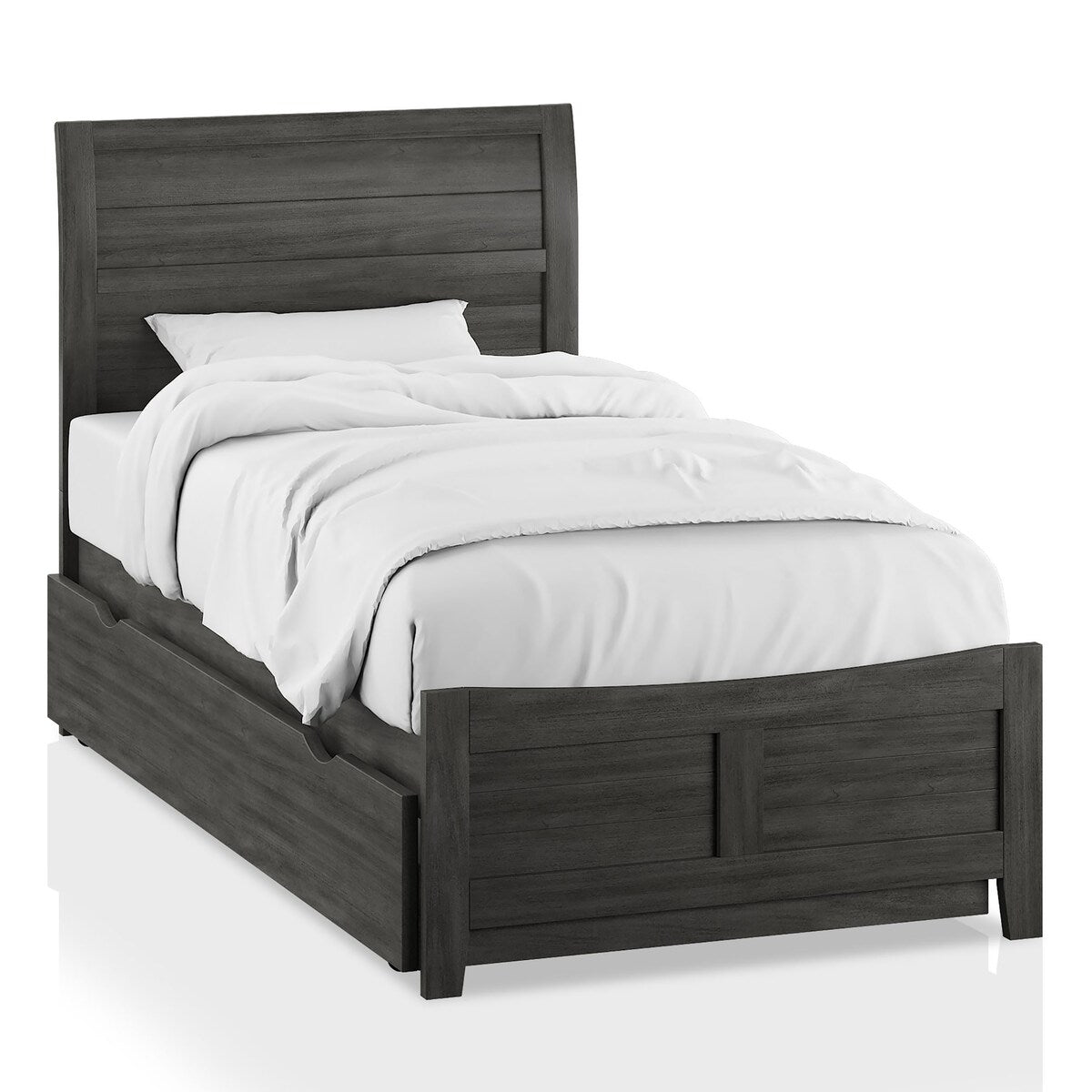 Wese Transitional Grey Wood 3-Piece Sleigh Bedroom Set by Furniture of America