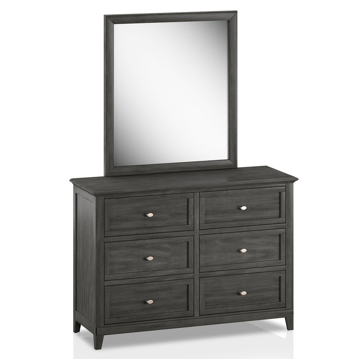 Wese Transitional Grey Wood 4-Piece Sleigh Bedroom Set by Furniture of America