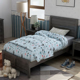 Wese Transitional Grey Wood 4-Piece Sleigh Bedroom Set by Furniture of America