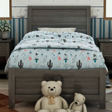 Wese Transitional Grey Wood 4-Piece Sleigh Bedroom Set by Furniture of America