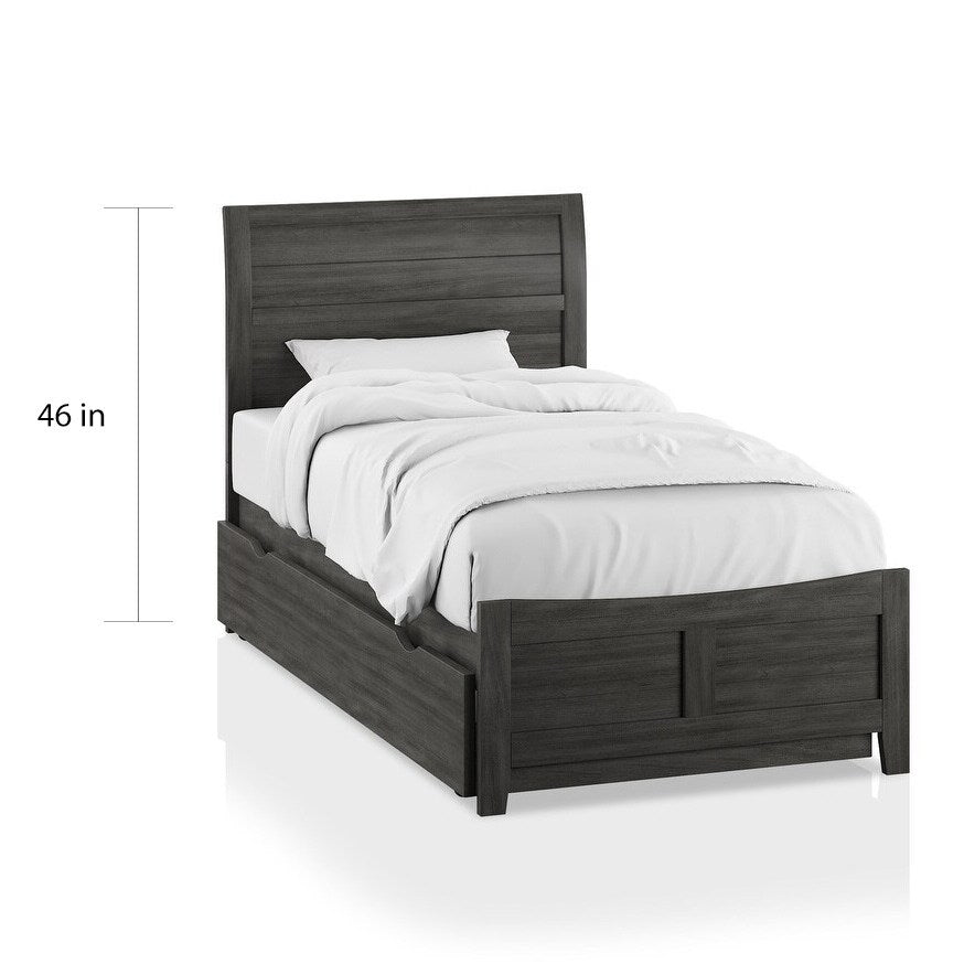 Wese Transitional Grey Wood 3-Piece Sleigh Bedroom Set by Furniture of America