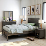 Wese Transitional Grey Wood 4-Piece Sleigh Bedroom Set by Furniture of America