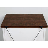 Ynez Farmhouse White Wood 2-Drawer Nightstand with USB Port by Furniture of America