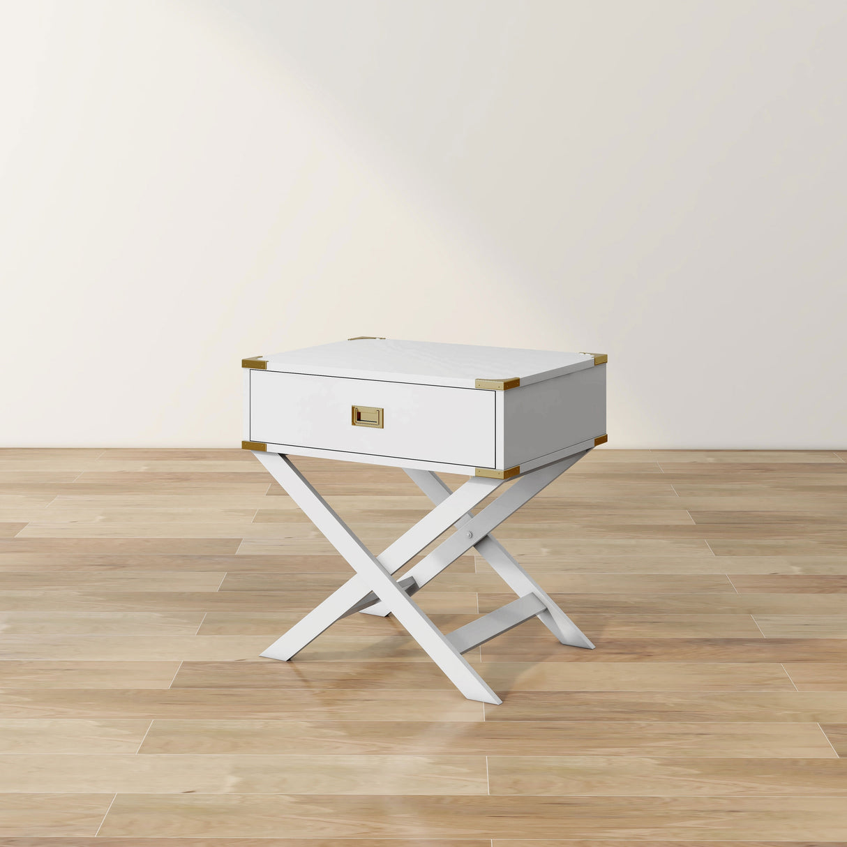 Yore Contemporary 24-inch Solid Wood 1-Drawer Side Table by Furniture of America