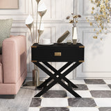 Yore Contemporary 24-inch Solid Wood 1-Drawer Side Table by Furniture of America