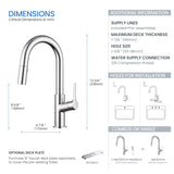 Fusion Single Handle Pull Down Kitchen & Bar Sink Faucet with Soap Dispenser