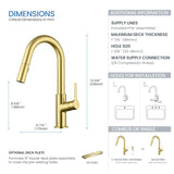 Fusion Single Handle Pull Down Kitchen & Bar Sink Faucet with Soap Dispenser