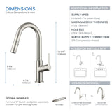 Fusion Single Handle Pull Down Kitchen & Bar Sink Faucet with Soap Dispenser