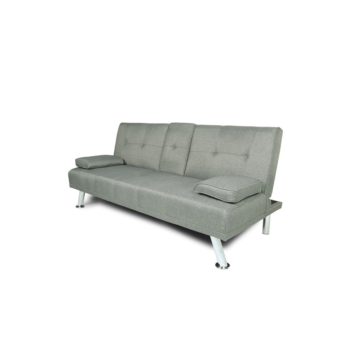 Futon Sofa Bed Sleeper Light Grey Fabric Futon Sofa Bed Convertible Folding