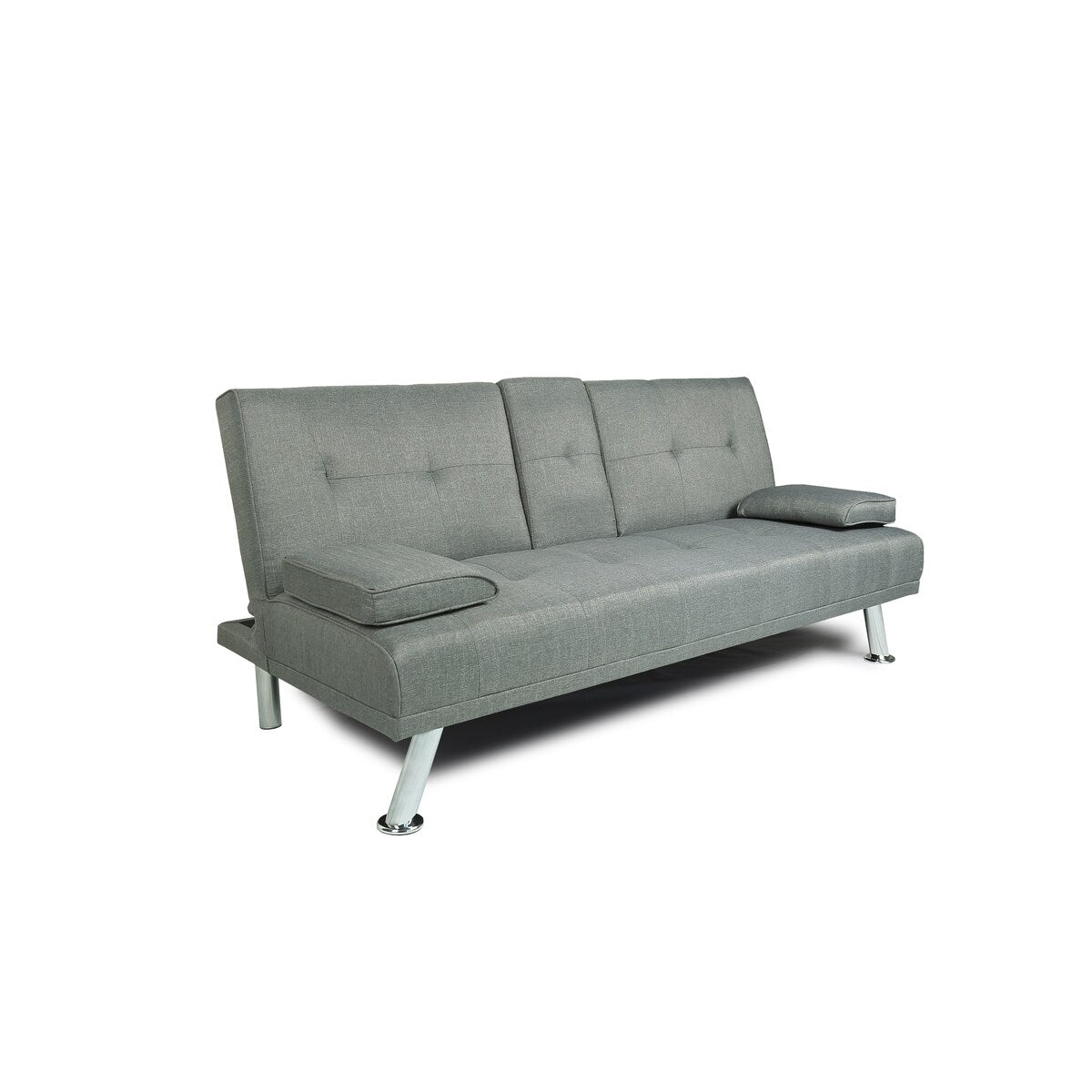 Futon Sofa Bed Sleeper Light Grey Fabric Futon Sofa Bed Convertible Folding